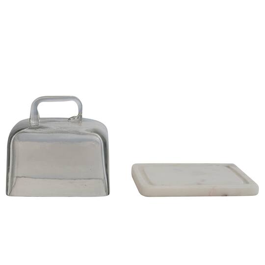 Hello Honey® Glass Cloche with White Marble Base